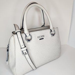 Guess Canaria Beige Mid Size Satchel Crossbody - NWT